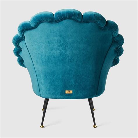 gucci loveseat zola|Velvet armchair with embroidered flowers .